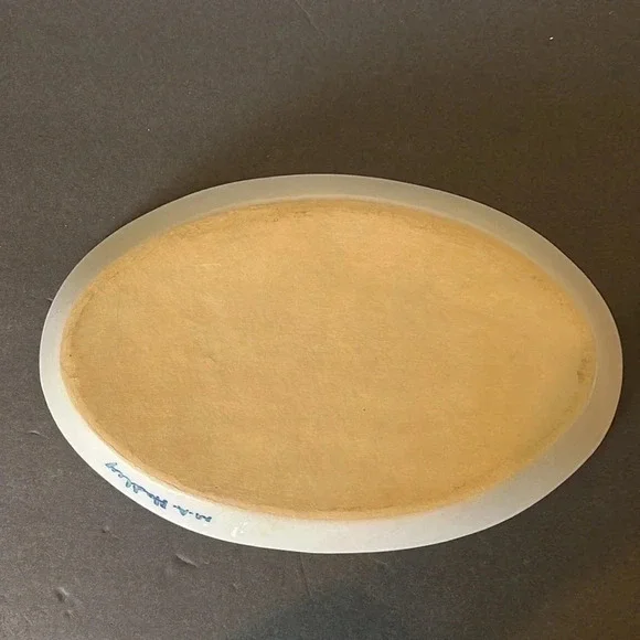 M.A. Hadley Pottery Country Scene Horse 14" Serving Platter Baking Dish- Signed - Picture 2 of 3